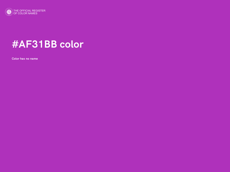 #AF31BB color image