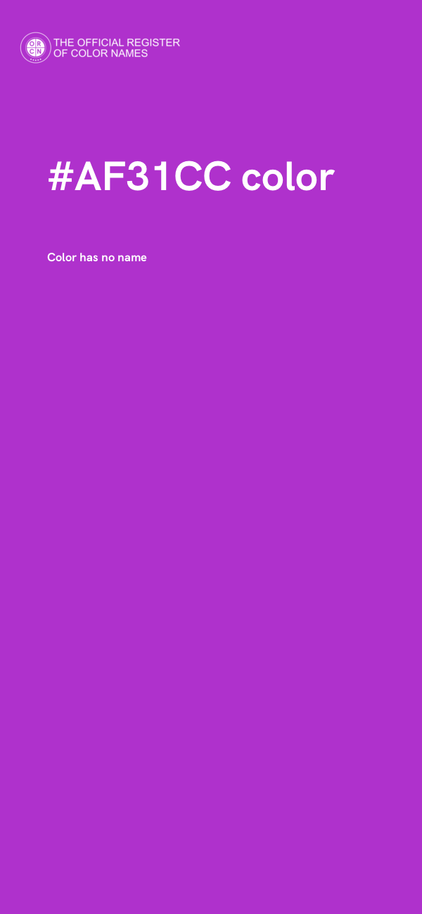 #AF31CC color image