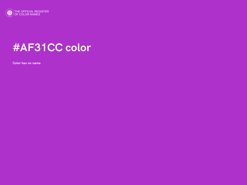 #AF31CC color image