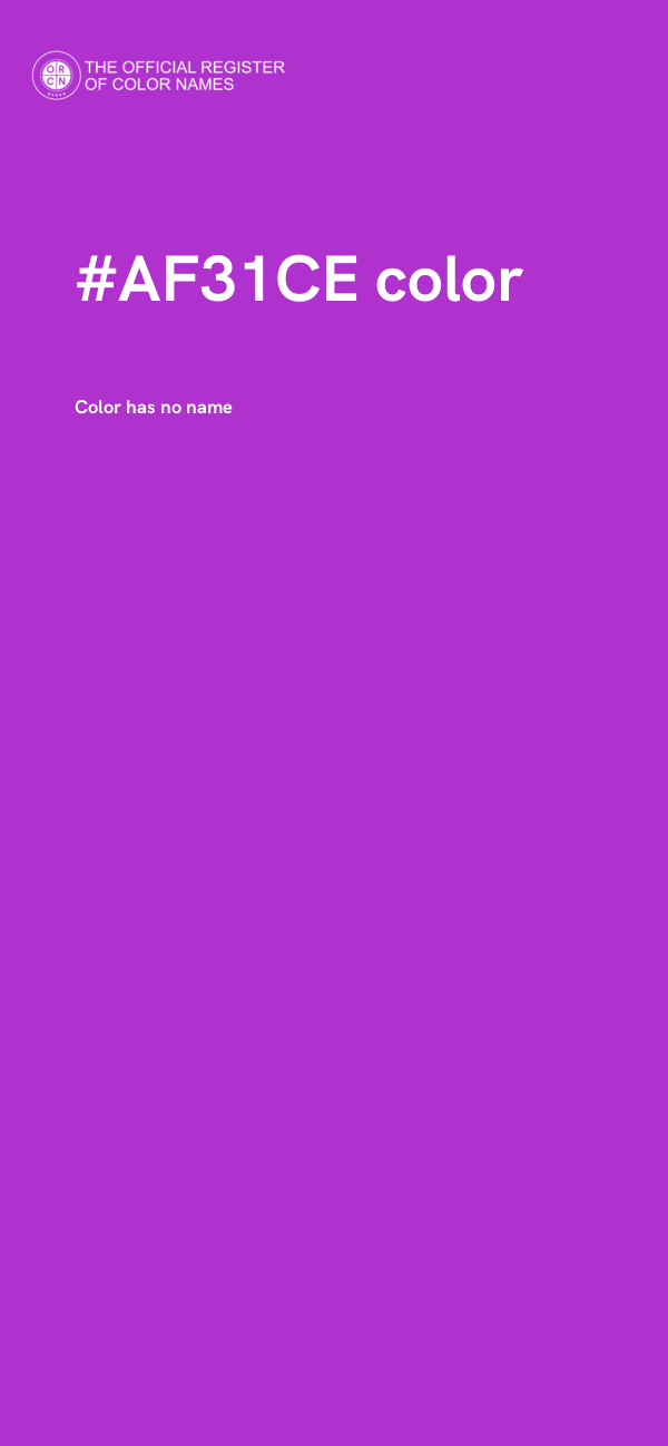 #AF31CE color image