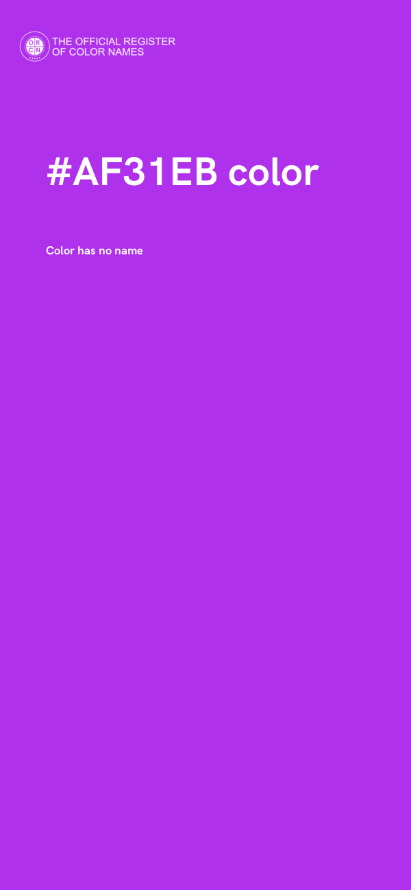 #AF31EB color image