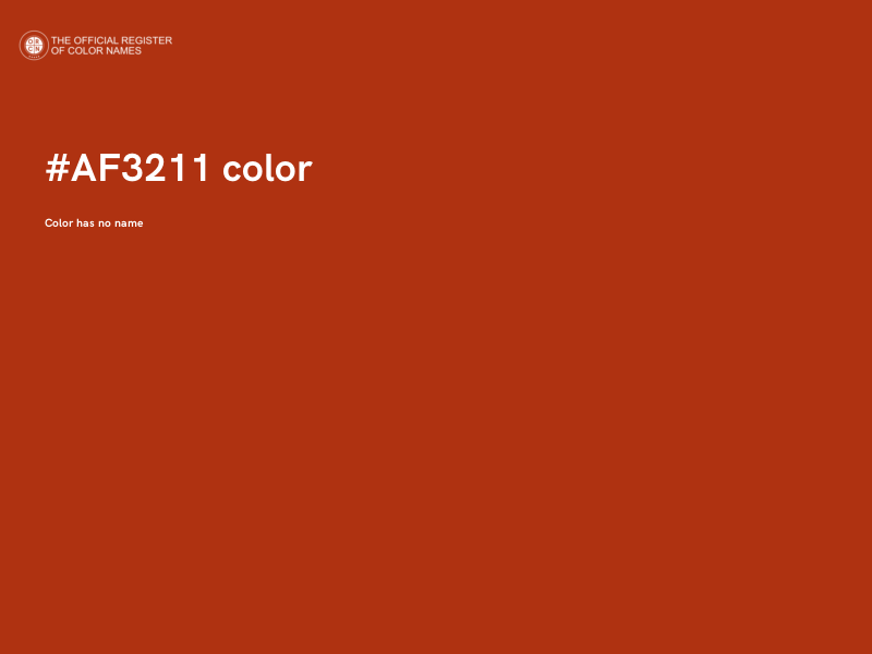#AF3211 color image