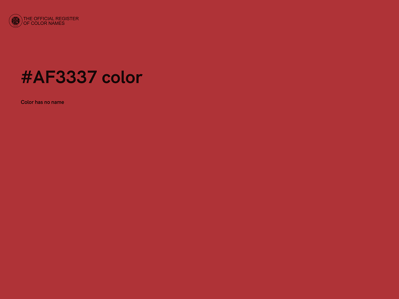 #AF3337 color image