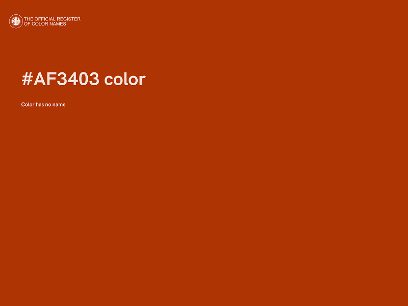 #AF3403 color image