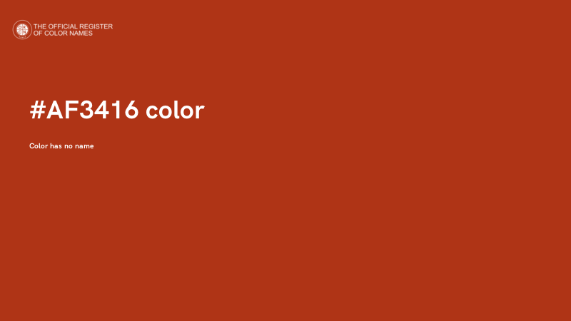 #AF3416 color image
