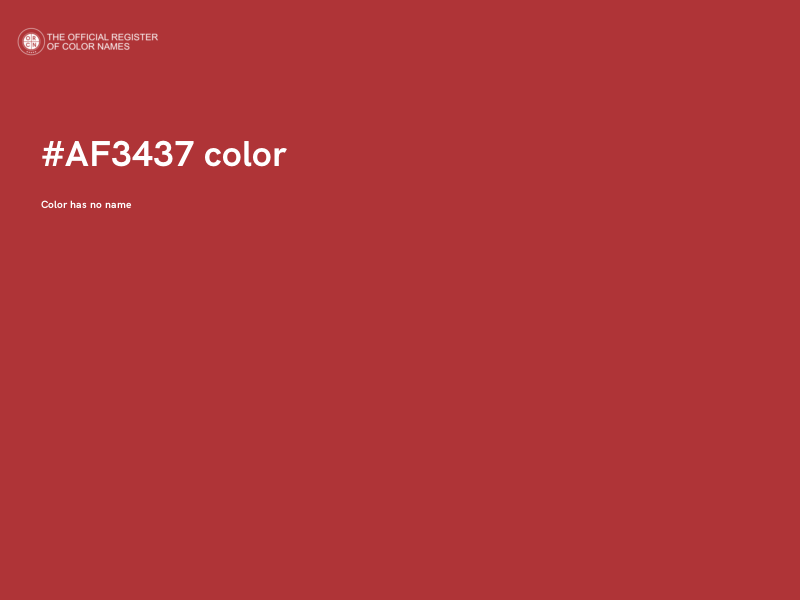 #AF3437 color image