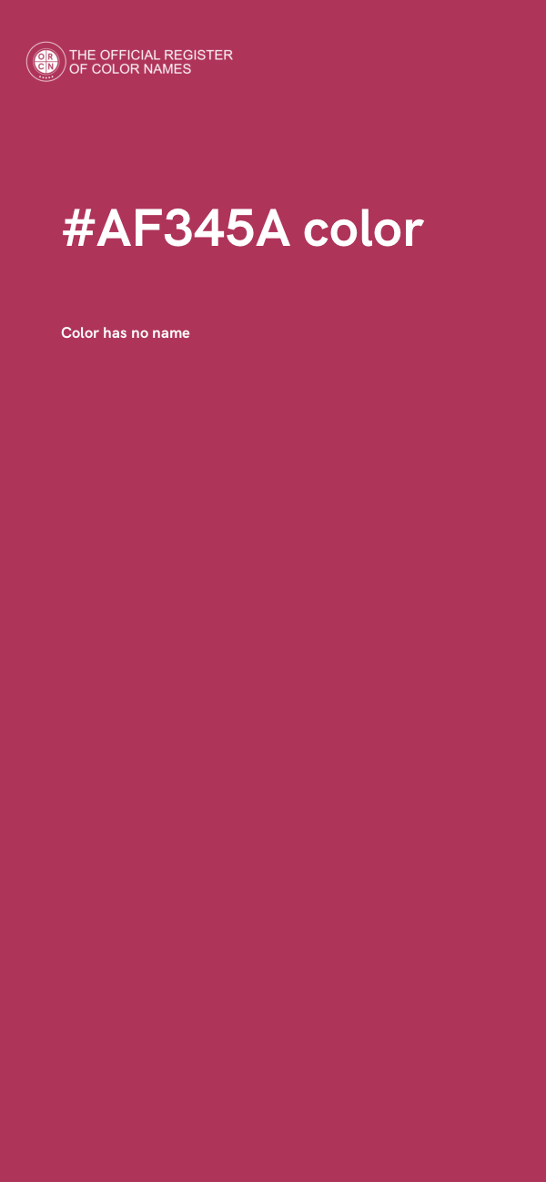 #AF345A color image