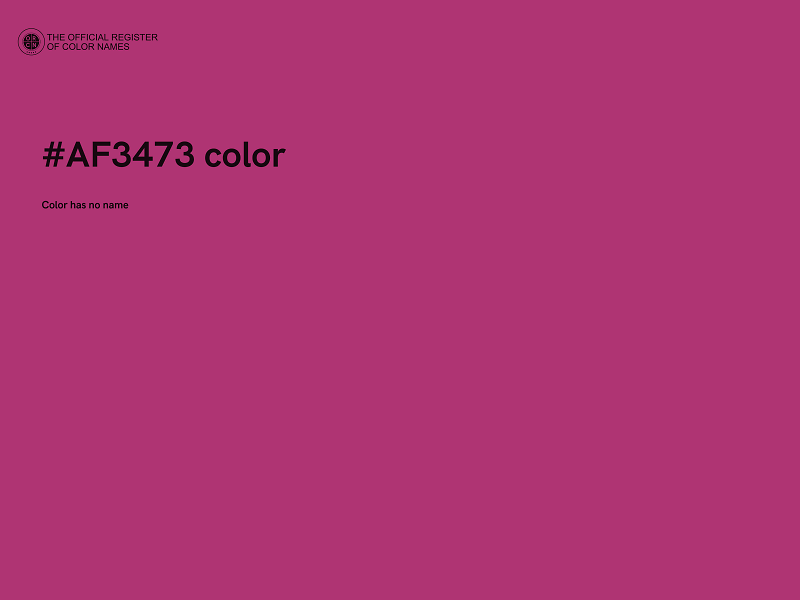 #AF3473 color image