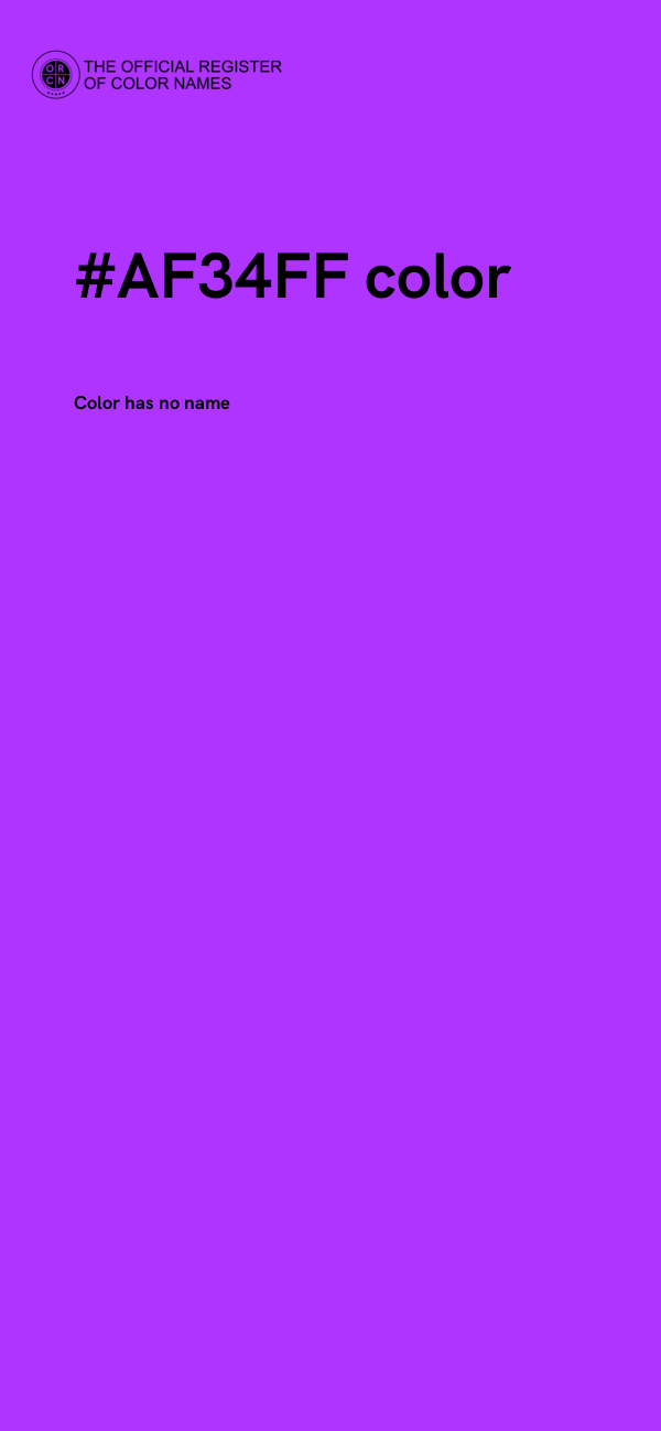 #AF34FF color image