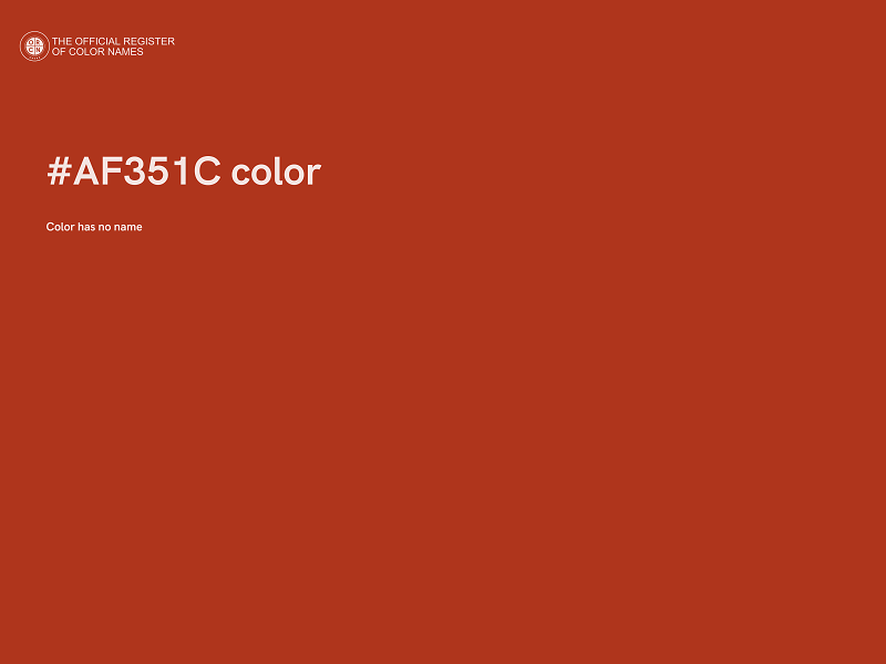 #AF351C color image