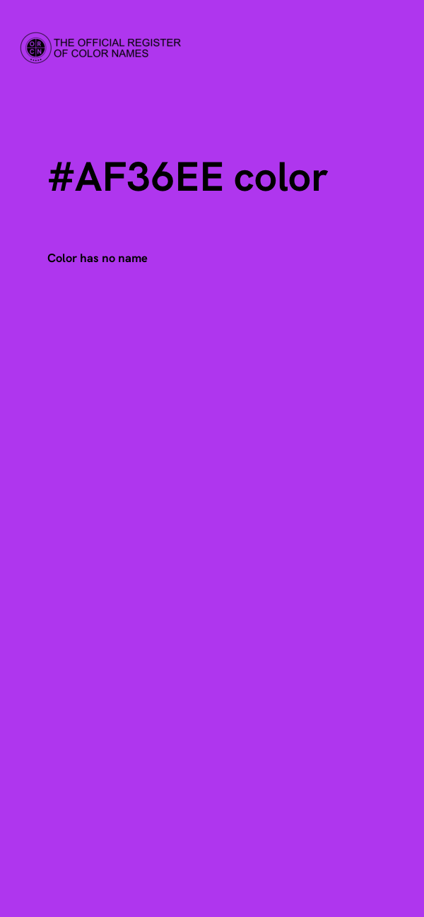 #AF36EE color image