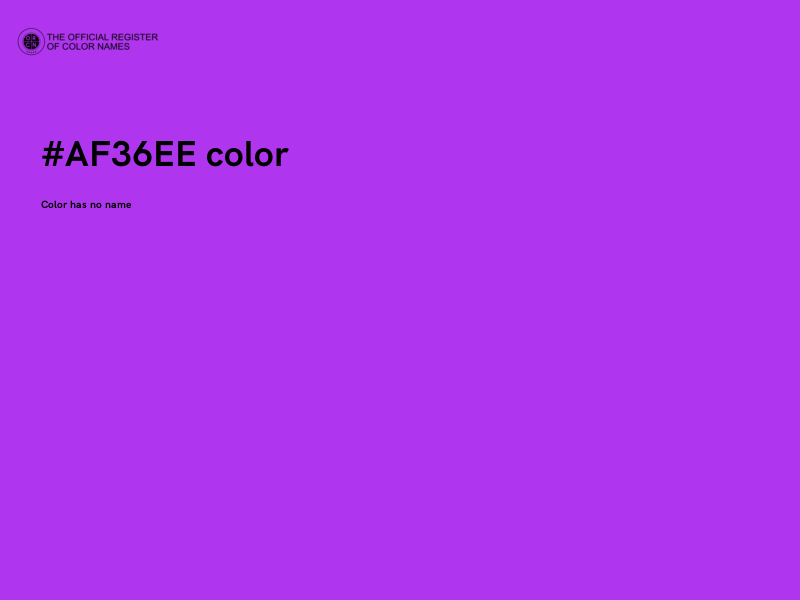 #AF36EE color image