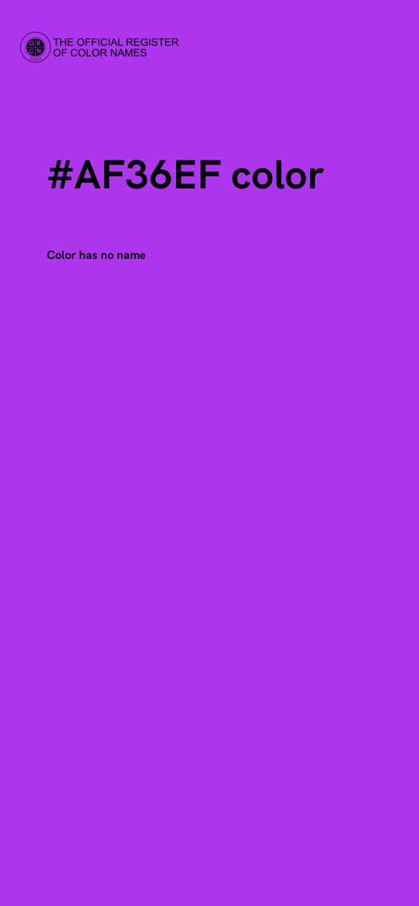 #AF36EF color image