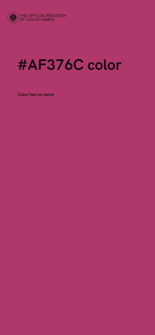 #AF376C color image