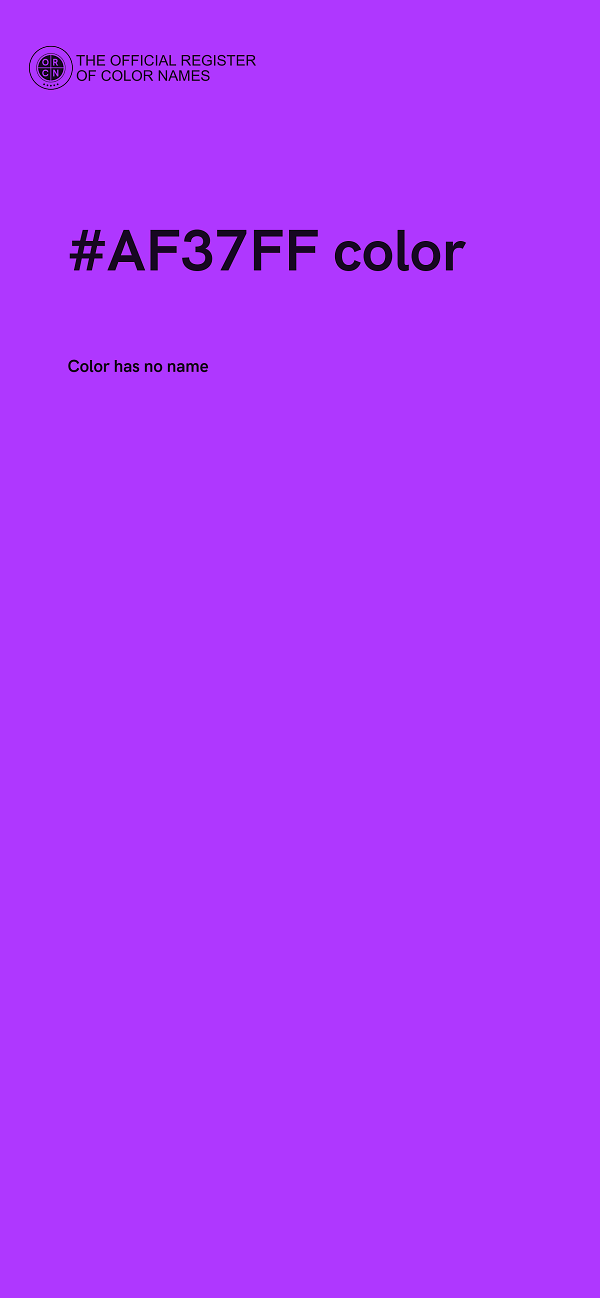 #AF37FF color image