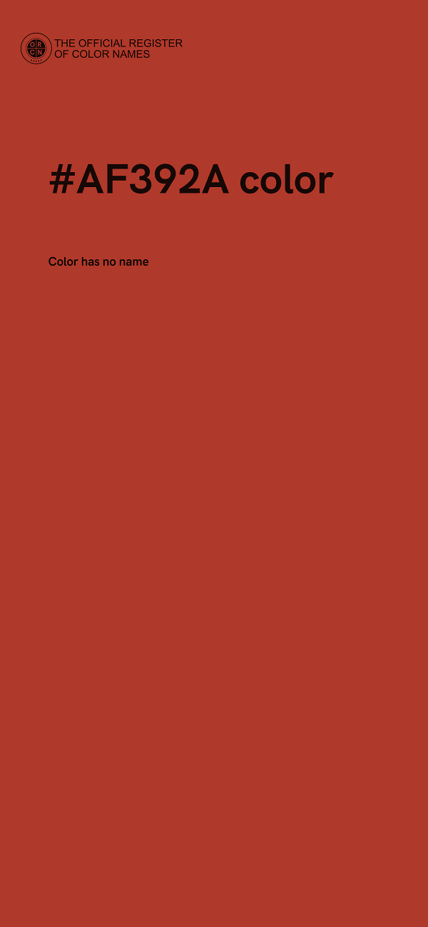 #AF392A color image