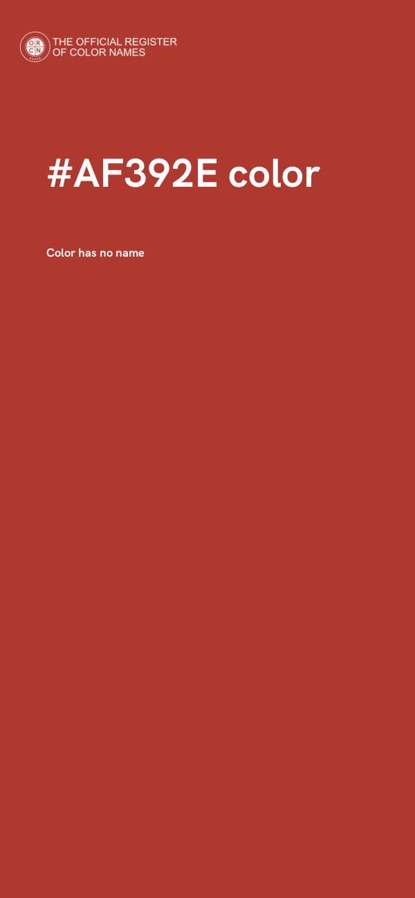 #AF392E color image