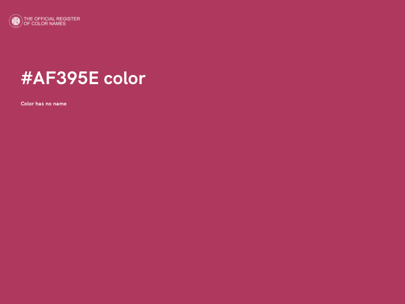 #AF395E color image