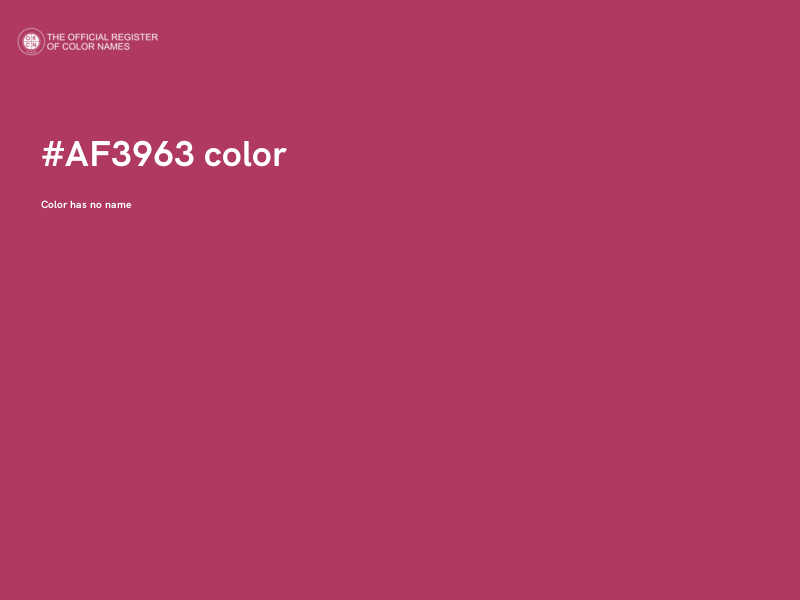 #AF3963 color image