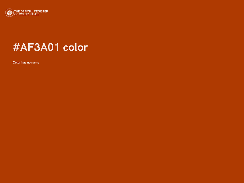#AF3A01 color image