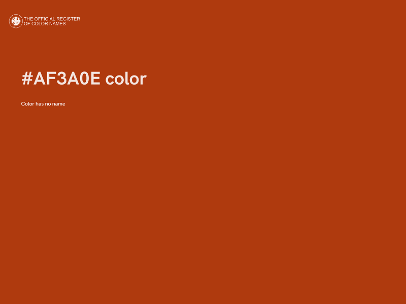 #AF3A0E color image
