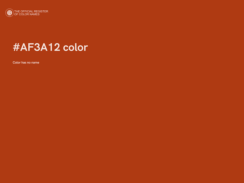 #AF3A12 color image