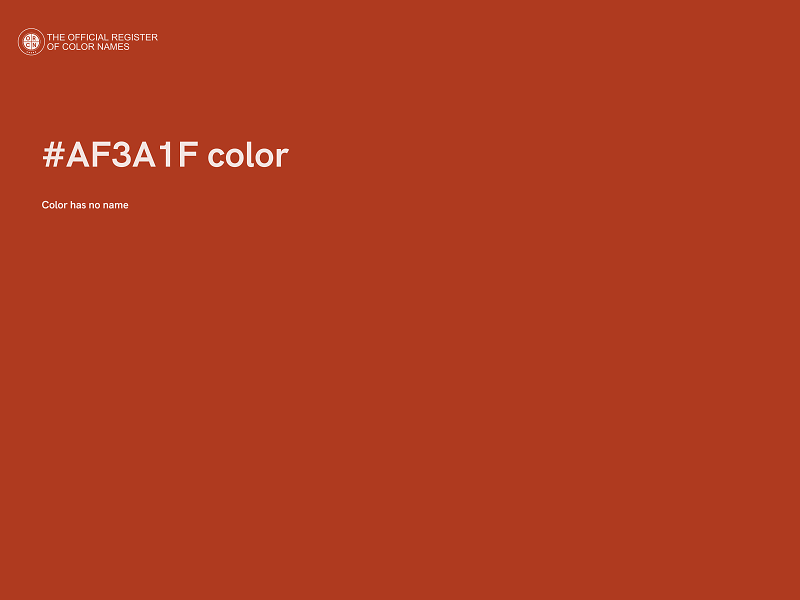 #AF3A1F color image