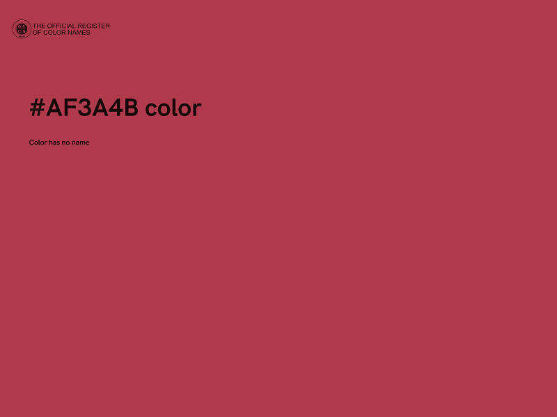 #AF3A4B color image