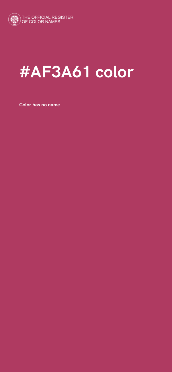 #AF3A61 color image