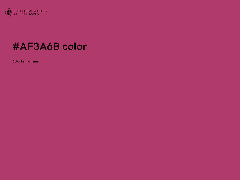 #AF3A6B color image