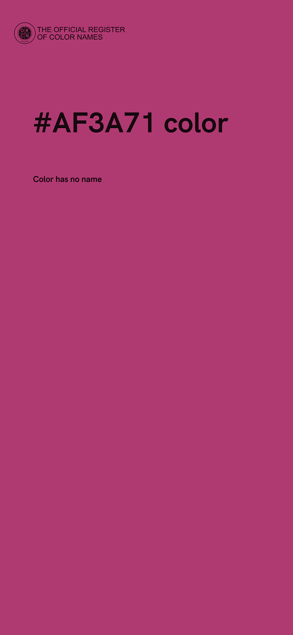 #AF3A71 color image
