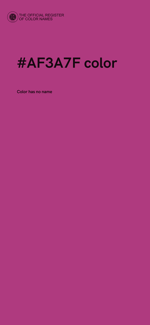 #AF3A7F color image