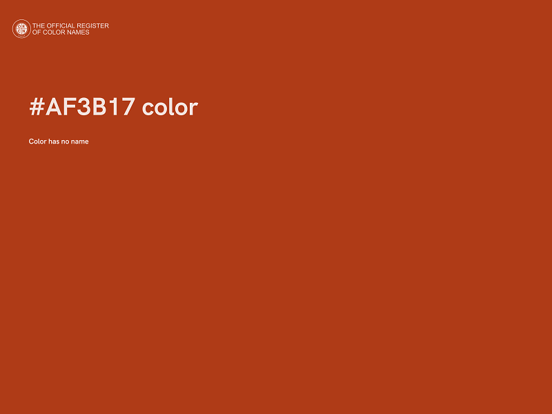 #AF3B17 color image