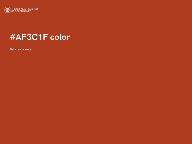 #AF3C1F color image