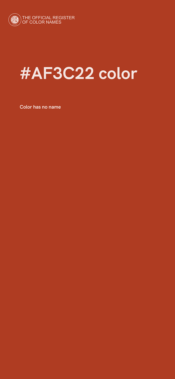 #AF3C22 color image
