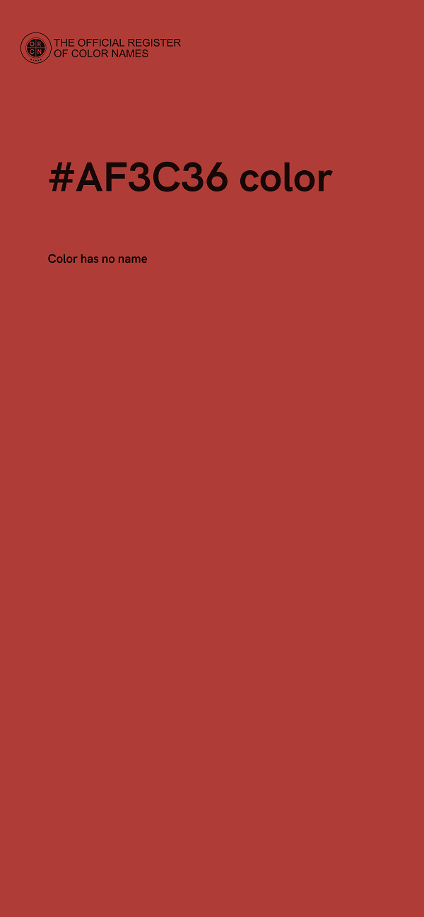 #AF3C36 color image