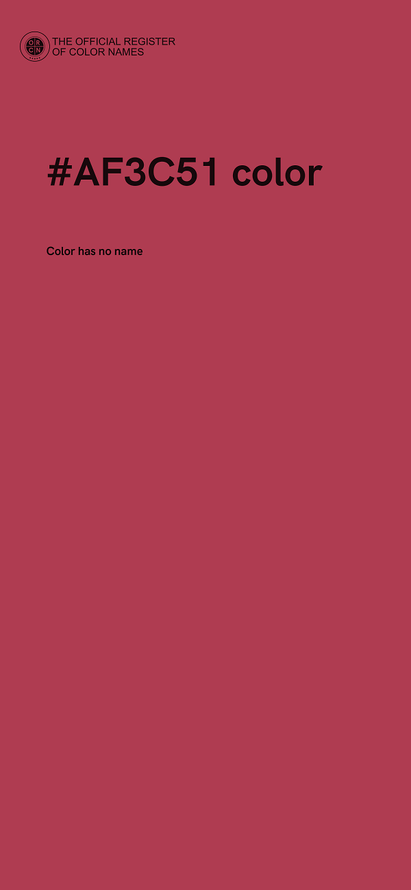 #AF3C51 color image