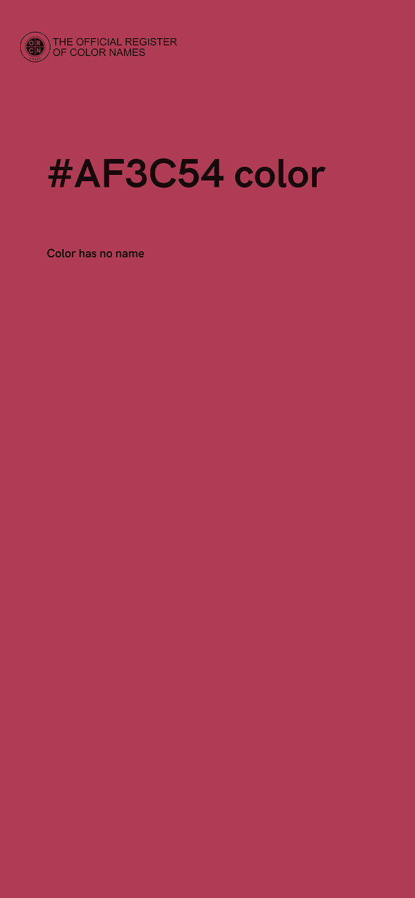 #AF3C54 color image