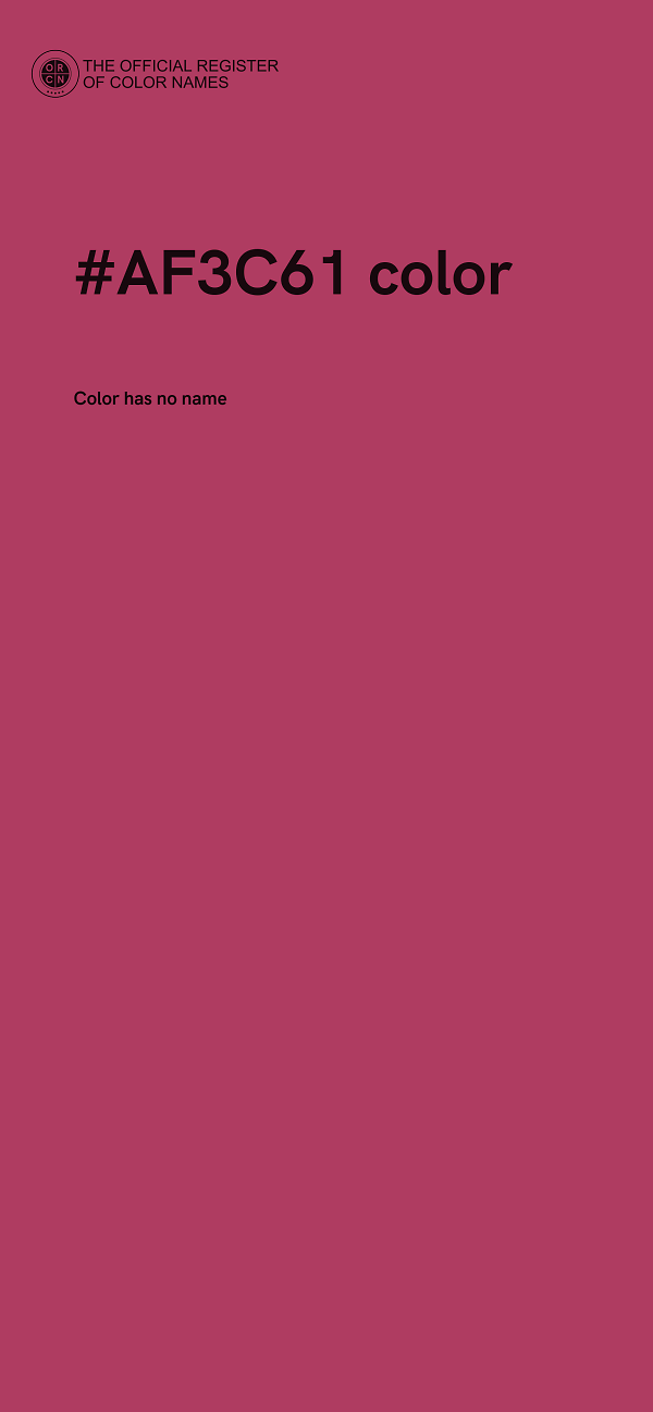 #AF3C61 color image