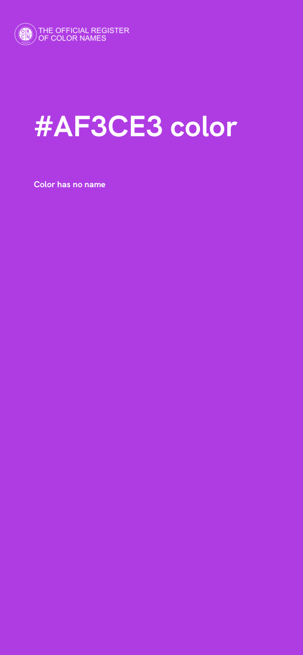 #AF3CE3 color image
