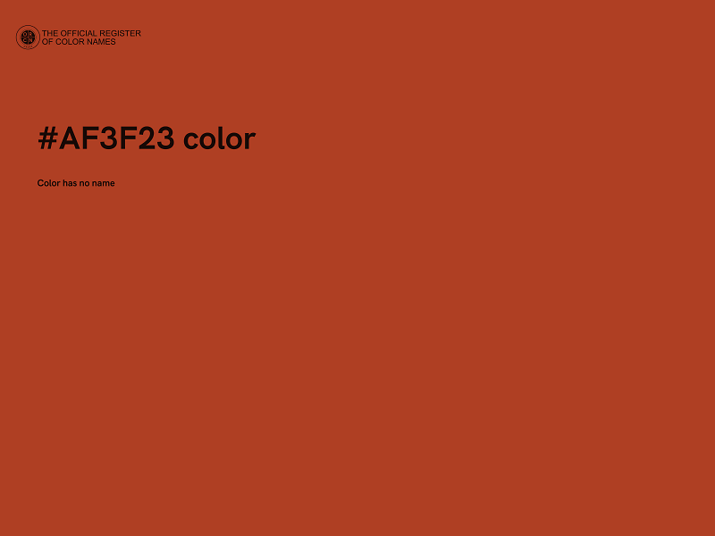 #AF3F23 color image