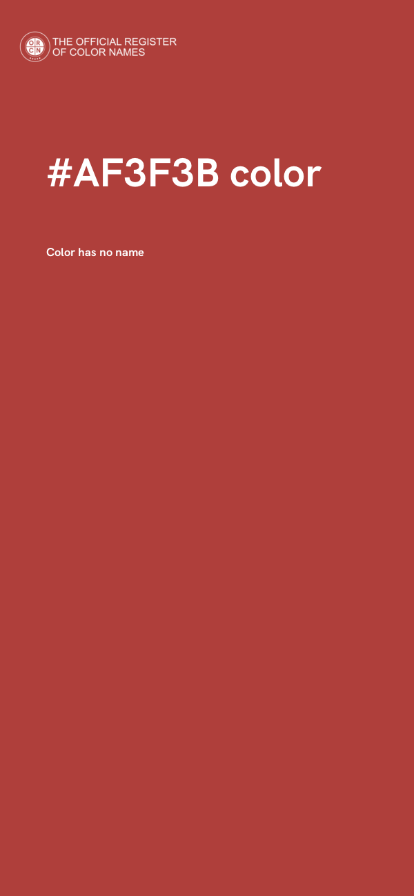 #AF3F3B color image