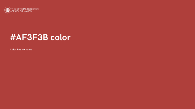 #AF3F3B color image