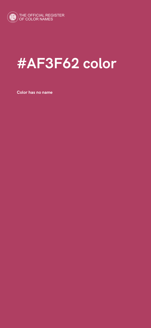 #AF3F62 color image