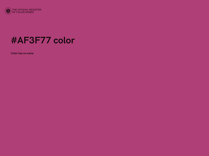 #AF3F77 color image