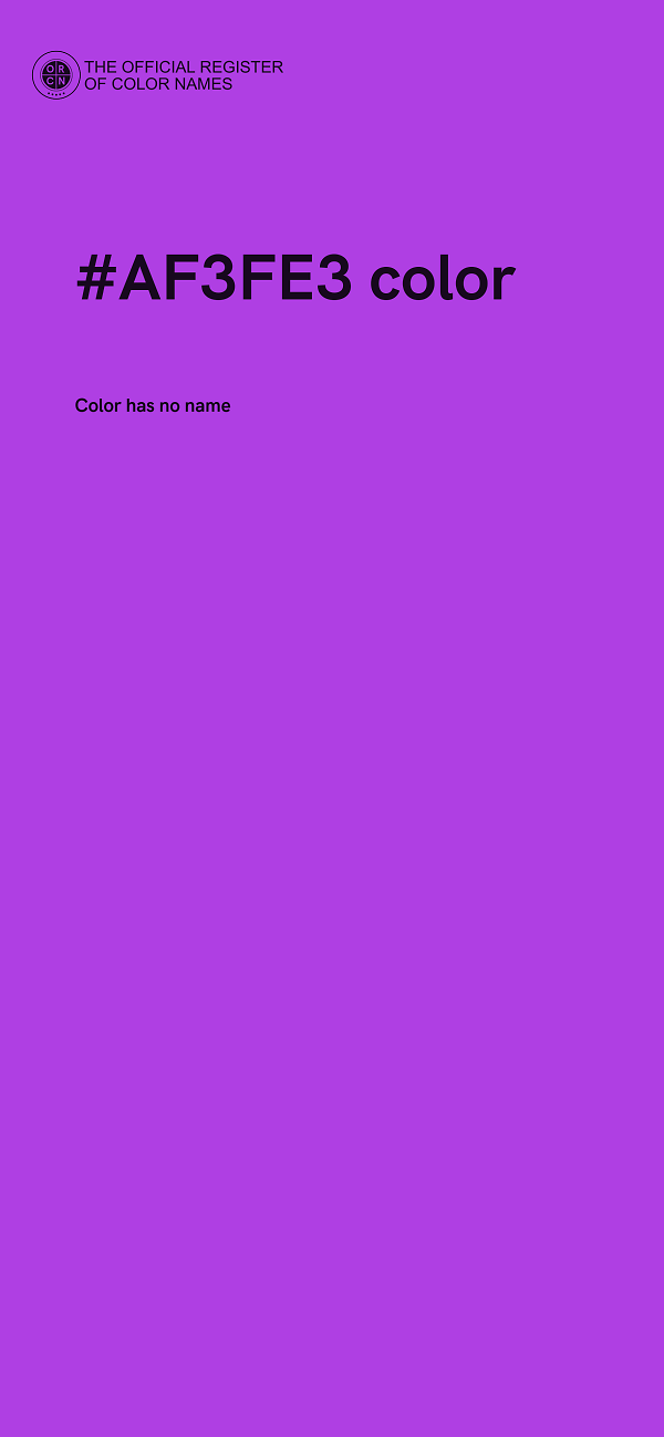 #AF3FE3 color image