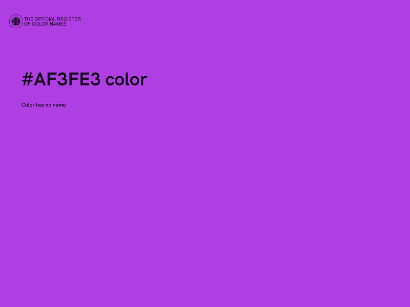 #AF3FE3 color image