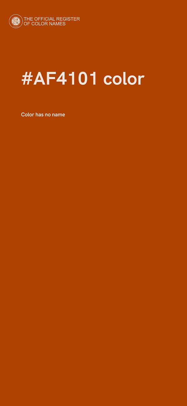 #AF4101 color image