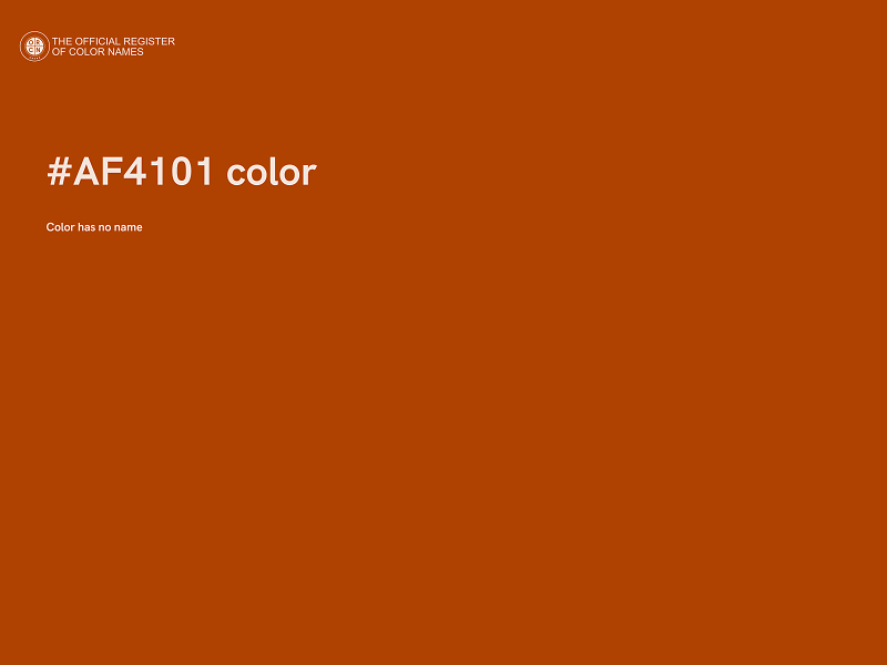 #AF4101 color image