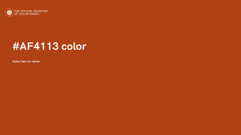 #AF4113 color image